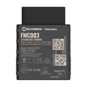 Teltonika FMC003 Advanced Plug and Track Real-Time Tracking Terminal with GNSS, GSM and Bluetooth Connectivity