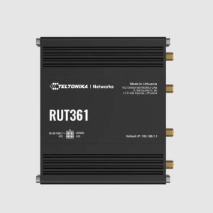 Teltonika RUT361 Industrial Cellular Router, Compact and Powerful Industrial 4G LTE Cat 6 Router/Firewall, Rugged Aluminium Housing, PSU included