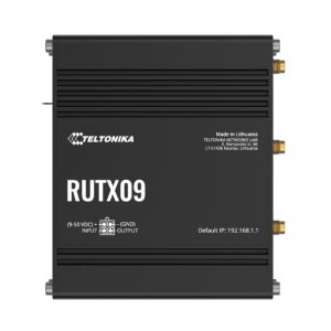 Teltonika RUTX09 Industrial Cellular Router, 4G LTE CAT 6, Dual SIM, Instant LTE Failover, Gigabit Ethernet, PSU included