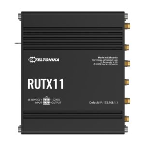 Teltonika RUTX11 Industrial Cellular Router, 4G LTE CAT 6, Dual SIM with auto failover, Backup WAN, Dual Band WiFi, Bluetooth LE, PSU included