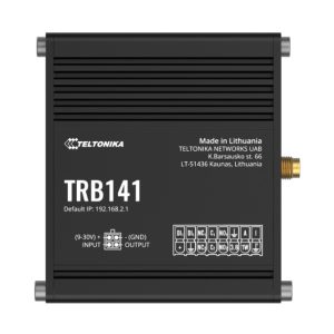 Teltonika TRB141 Industrial Rugged GPIO LTE Gateway, 4G/LTE (Cat 1), I/O Connector Block, Micro-USB, Compatible with Industrial DNP3, PSU included