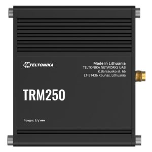 Teltonika TRM250 Industrial Cellular Modem, 4G/LTE (Cat M1), NB-IoT, Small Size, USB Interface for Internet Access, External Antenna, PSU excluded