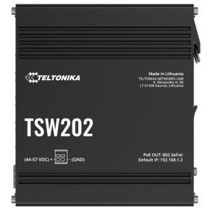 Teltonika TSW202 Managed PoE+ Ethernet Switch, Supports Profinet, 2 SFP Ports, 8 Gigabit Ethernet Ports Providing 30W of Power Each, PSU excluded