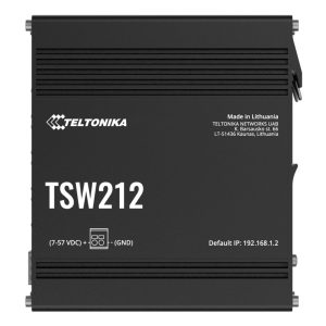 Teltonika TSW212 Managed Ethernet Switch, L2 with additional L3 Features, Supports Profinet, 8 x Gigabit Ethernet Ports, 2 x SFP Ports, PSU excluded