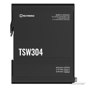Teltonika TSW304 DIN Rail Ethernet Switch, 4x Gigabit Ethernet with speeds of up to 1000 Mbpsl, Wide Range of Voltages, PSU excluded