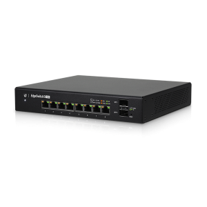 Ubiquiti EdgeSwitch 8, 8-Port Managed PoE+ Gigabit Switch, 2 SFP, 150W, Supports PoE+ and 24v Passive, No Controller Needed, 2Yr Warr