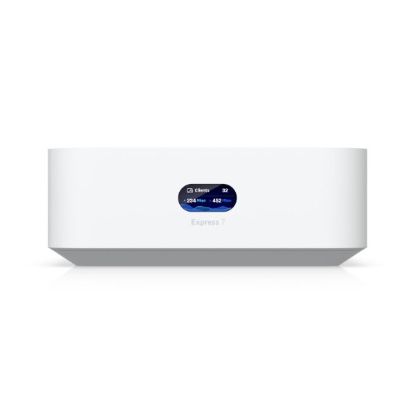Ubiquiti UniFi Express 7, Mesh-scalable, Super-compact 10G Cloud Gateway, Integrated WiFi 7 With 6 GHz support, 140 m² Coverage