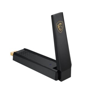 MSI AXE5400 WiFi 6E USB adapter, 2.4GHz / 5GHz / 6GHz, 1x USB 3.2, Windows 11, Windows 10, Linux