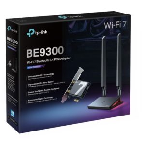 TP-Link Archer TBE550E BE9300 Wi-Fi 7 Bluetooth 5.4 PCIe Adapter, 6GHz@5760 Mbps, 5GHz@2880 Mbps, 2.4GHz@688 Mbps (wifi7) (NIC)