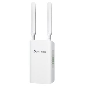 TP-Link ER703WP-4G-Outdoor Omada 4G+ Cat6 AX3000 Wi-Fi 6 Outdoor/Indoor Gateway, 574Mbps at 2.4 GHz + 2402 Mbps at 5 GHz (HE160) Wi-Fi Speed, 300 Mbps