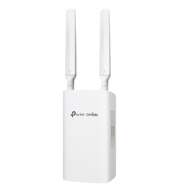 TP-Link ER703WP-4G-Outdoor Omada 4G+ Cat6 AX3000 Wi-Fi 6 Outdoor/Indoor Gateway, 574Mbps at 2.4 GHz + 2402 Mbps at 5 GHz (HE160) Wi-Fi Speed, 300 Mbps