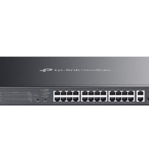 TP-Link ES228GMP Omada 28-Port Gigabit Easy Managed Switch with 24-Port PoE+,  Fast PoE, Perpetual PoE, Flow Control, Loopback Detection, Port Isolati