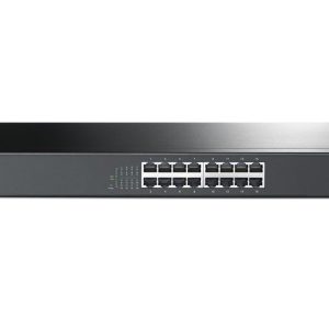 TP-Link TL-SF1016 16-port 10/100M Switch, 16 10/100M RJ45 ports, 1U 19-inch rack-mountable steel case