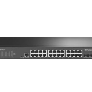 TP-Link SG3428X-UPS JetStream 24-Port Gigabit L2+ Managed Switch with 4 10GE SFP+ Slots and UPS Power Supply