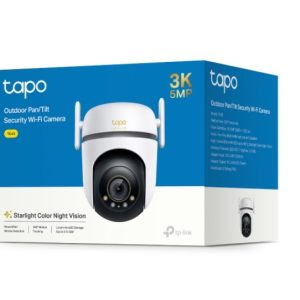 TP-Link TC43 Outdoor Pan/Tilt Security Wi-Fi Camera, 3K 5MP Live View, Starlight Colour Night Vision, 360° All-Round Protection