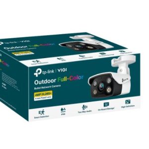 TP-Link VIGI 4MP C340(4mm) Outdoor Full-Colour Bullet Network Camera,4mm Lens, Smart Detection, 3YW