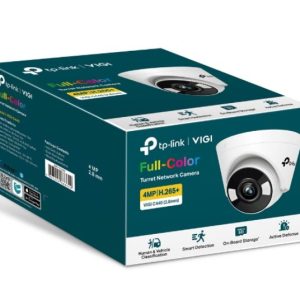 TP-Link VIGI 5MP C450(4mm)  Full-Colour Turret Network Camera, 4mm Lens, Two-Way Audio, Corridor Mode, Smart Detection 3YW