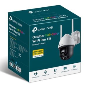 TP-Link VIGI 4MP C540-W(4mm) Outdoor Full-Colour Wi-Fi Pan Tilt Network Camera, 4mm Lens, Smart Detection,3YW