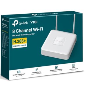 TP-Link VIGI NVR1108H-W VIGI 8 Channel Wi-Fi Network Video Recorder, 4K HDMI Output、16MP Decoding Capacity、RX/TX-80Mbps/60Mbps、8-Channel Simultaneous