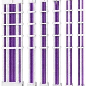 Antec PSU -  Sleeved Extension Cable Kit V2 - Purple / White. 24PIN ATX, 4+4 EPS, 8PIN PCI-E, 6PIN PCI-E, Compatible with Standard PSU (LS)
