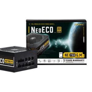 Antec NE 750w 80+ Gold, Fully-Modular, LLC DC, 1x EPS 8PIN, 120mm Silent Zero RPM, Jap Caps, ATX Power Supply, PSU, 600w PCI-E 5.0 rdy, 7yr Wty