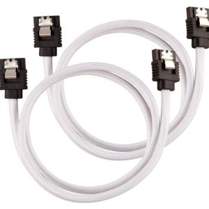 Corsair Premium Sleeved SATA 6Gbps 60cm Cable — White
