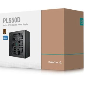 DeepCool PL550D 550W 80+ Bronze Certified Non-Modular ATX Power Supply(Direct Cable), 120mm Fan, DC to DC, ATX3.1, 100,000 MTBF, 85% Efficiency