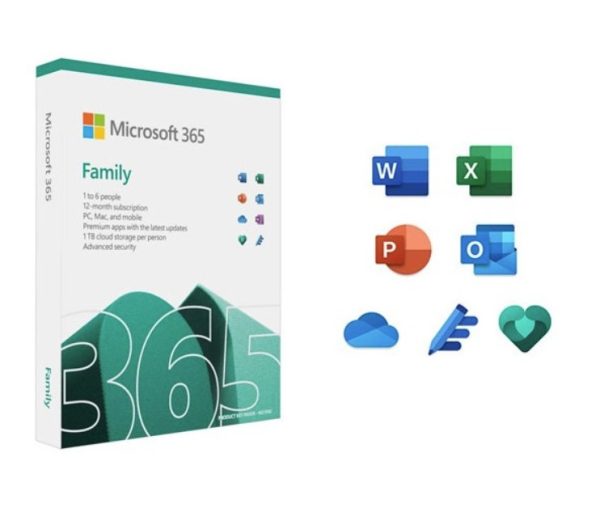 Microsoft 365 Family 2023 English APAC 1 Year Subscription Medialess for PC & Mac. NEW Retail Pack with Product Key (LS) EP2-36888
