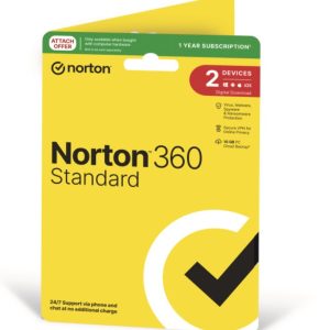 Norton 360 Standard 10GB AU 1 User 2 Devices 12 months GENERIC ATTACH RSP DVDSLV GUM