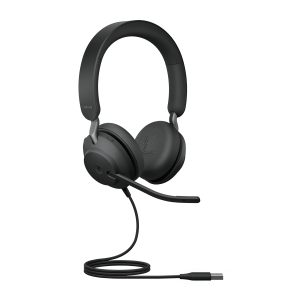 Jabra Evolve2 40 SE Wired USB-A MS Stereo Headset, 360° BusyLight, Noise Isolationg Ear Cushions, 2Yr Warranty, Plug-and-play, 3-Microphone Technology