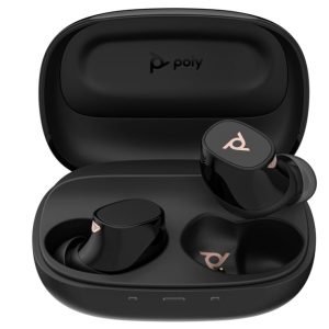 Plantronics/Poly Bluetooth Headset Voyager Free 20 Black, True wireless Bluetooth® earbuds, Adaptive Active Noise Canceling (ANC)