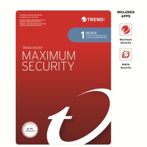 Trend Micro Maximum Security (1 Device) 2 Year Retail Mini Box Auto Renew
