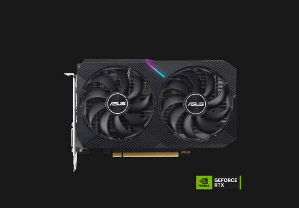 RDP-ASUS nVidia GeForce DUAL-RTX3050-8G-V2 RTX™ 3050 V2 8GB GDDR6 with two powerful Axial-tech fans and a 2-slot design for broad compatibility