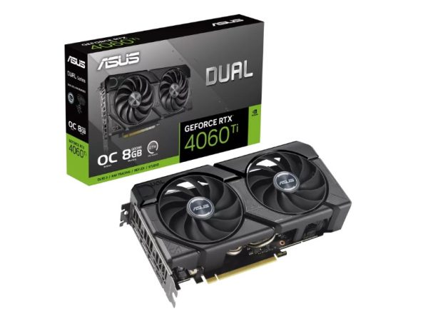RDP-ASUS nVidia GeForce DUAL-RTX4060TI-O8G-EVO RTX 4060 Ti EVO OC Edition 8GB GDDR6, 2565 MHz Boost Clock, RAM 18Gbps, 3xDP, 1xHDMI
