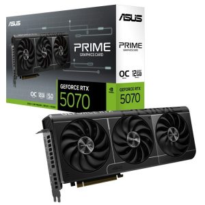 ASUS nVidia GeForce PRIME-RTX5070-O12G RTX5070,HDMI*1,DP*3,12G,D7 The Prime RTX 5070 features a 2.5 slot design with a carefully arranged layout
