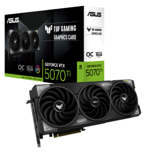 ASUS nVidia GeForce TUF-RTX5070TI-O16G-GAMING RTX5070TI 16GB GDDR7 2588MHz Boost Clock 28 Gbps 256-bit HDMI*2,DP*3,16G,D7 1484 TOPs