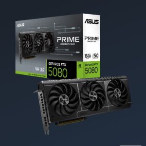 ASUS nVidia GeForce PRIME-RTX-5080 16GB GDDR7 1801 TOPs 30 Gbps Digital Max Resolution 7680 x 4320