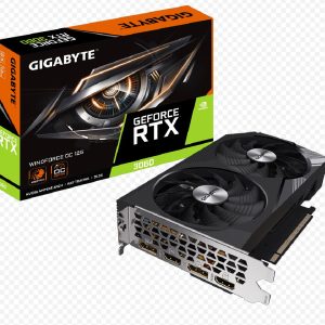 Gigabyte GeForce RTX™ 3060 WINDFORCE12G, 1777 MHz, CUDA 3584, 15000 MHz, GDDR6, 192 bit, PSU 550W, DisplayPort 1.4a *2 HDMI 2.1 *2