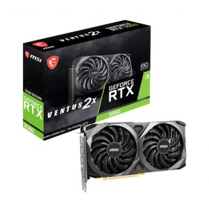 MSI nVidia Geforce RTX 3060 VENTUS 2X OC 12GB Video Card, PCI-e 4.0, GDDR6, 1807 MHz Boost Clock, 3x DisplayPort 1.4, 1x HDMI 2.1