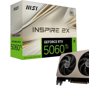 MSI nVidia GeForce RTX™ 5060 Ti 16G INSPIRE 2X OC, PCI Express® Gen 5 x16, Boost: 2617 MHz, CUDA 4608 Units, 16GB GDDR7, HDMI™ x 1