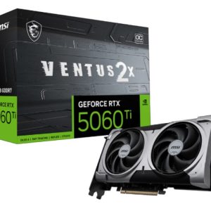MSI nVidia GeForce RTX™ 5060 Ti 16G VENTUS 2X OC PLUS, PCI Express® Gen 5 x16, Boost: 2602 MHz, CUDA 4608 Units, 16GB GDDR7, HDMI™ x 1