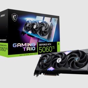 MSI nVidia GeForce RTX™ 5060 Ti 8G GAMING TRIO OC, PCI Express® Gen 5 x 16, Boost: 2647 MHz, CUDA 4608 Units, 8GB GDDR7, HDMI™ x 1