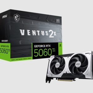 MSI nVidia GeForce RTX™ 5060 Ti 8G VENTUS 2X OC PLUS, PCI Express® Gen 5 x16, Boost: 2602 MHz, CUDA 4608 Units, 8GB GDDR7, HDMI™ x 1