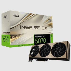 MSI nVidia GeForce RTX™ 5070 12G INSPIRE 3X OC, PCI Express® Gen 5, Boost: 2542 MHz, CUDA 6144 Units, 12GB GDDR7, HDMI™ x 1