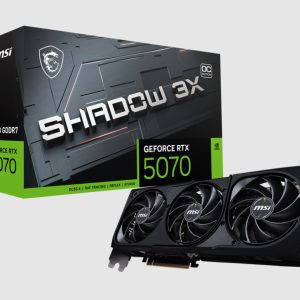 MSI nVidia GeForce RTX™ 5070 12G SHADOW 3X OC, PCI Express® Gen 5, Boost: 2542 MHz, CUDA 6144 Units, 12GB GDDR7, HDMI™ x 1