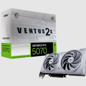 MSI nVidia GeForce RTX™ 5070 12G VENTUS 2X OC WHITE, PCI Express® Gen 5, Boost: 2542 MHz, CUDA 6144 Units, 12GB GDDR7, HDMI™ x 1