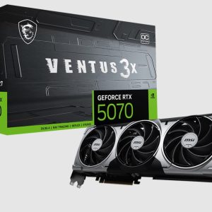 MSI nVidia GeForce RTX™ 5070 12G VENTUS 3X OC, PCI Express® Gen 5, Boost: 2542 MHz, CUDA 6144 Units, 12GB GDDR7, HDMI™ x 1