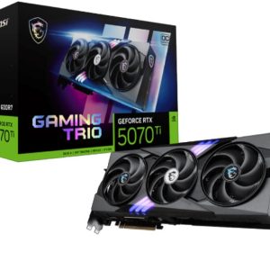 MSI nVidia GeForce RTX™ 5070 Ti 16G GAMING TRIO OC,PCI Express® en 5, Boost: 2572 MHz, CUDA 8960 Units, 16GB GDDR7, HDMI™ x 1