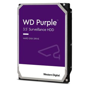 Western Digital WD Purple 1TB 3.5' Surveillance HDD 5400RPM 64MB SATA3 110MB/s 180TBW 24x7 64 Cameras AV NVR DVR 1.5mil MTBF 3yrs