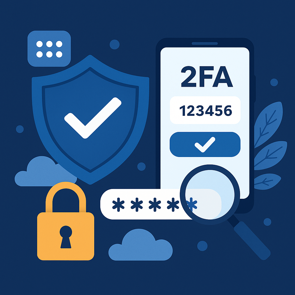 2FA and password manager illustration